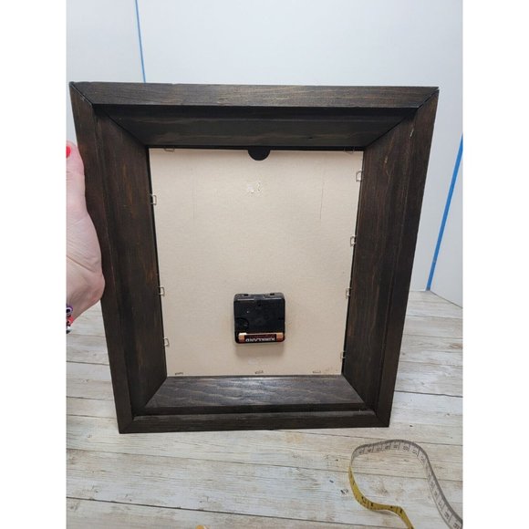 Vintage Private Bar Open 24 Hours Foil Back Wood Framed Sign No Name Clock 16" - Picture 8 of 10